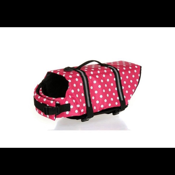 Polka-dotted Dog Life Jacket! - Picture 3 of 3